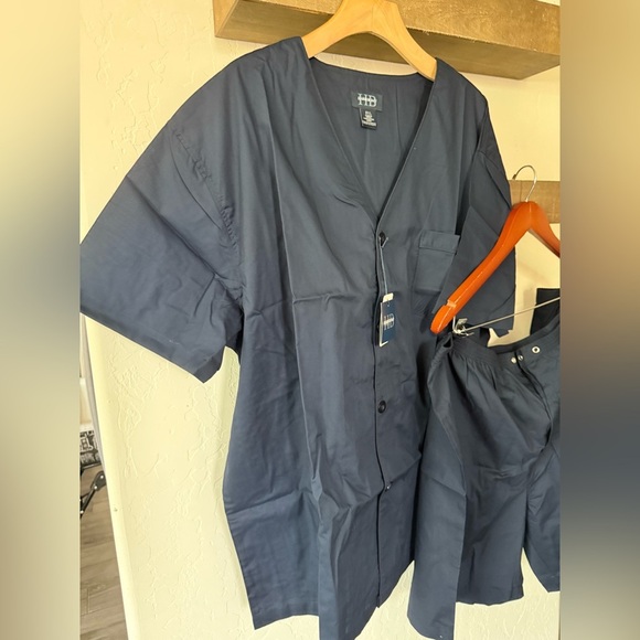 Harbor Bay|Men's Navy button up shirt & shorts matching set,NWT in size 2X••• - Picture 5 of 13